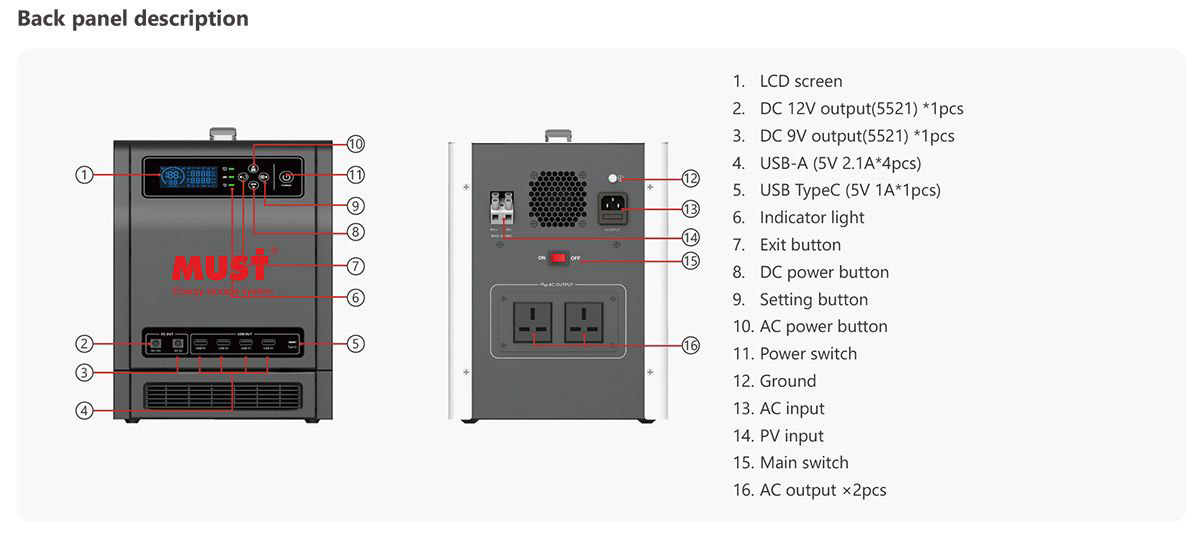 پاور استیشن قابل حمل HBP1500 (600-1200W)